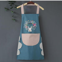 Kitchen Apron for Women with Big Front Pocket Hand-Wiping Waterproof Apron for Kitchen